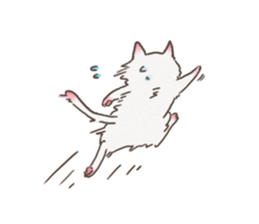 Daily life of White Cat. sticker #13758463