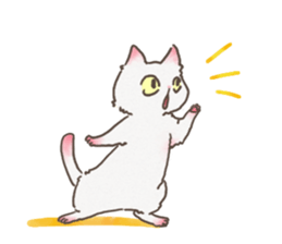 Daily life of White Cat. sticker #13758465