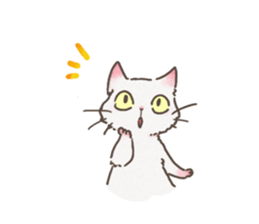 Daily life of White Cat. sticker #13758467