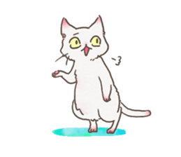 Daily life of White Cat. sticker #13758469