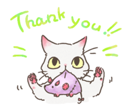 Daily life of White Cat. sticker #13758470