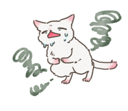 Daily life of White Cat. sticker #13758471