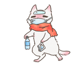 Daily life of White Cat. sticker #13758472