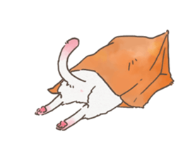 Daily life of White Cat. sticker #13758473