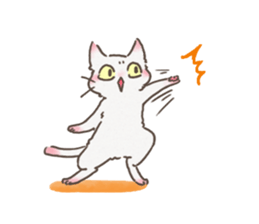 Daily life of White Cat. sticker #13758476