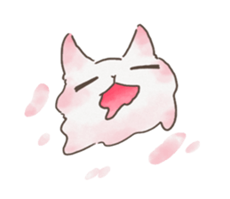 Daily life of White Cat. sticker #13758478