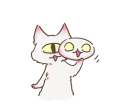 Daily life of White Cat. sticker #13758479