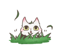 Daily life of White Cat. sticker #13758480