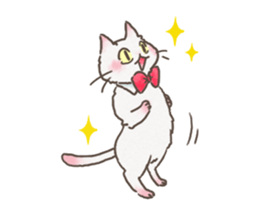 Daily life of White Cat. sticker #13758483