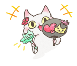 Daily life of White Cat. sticker #13758484