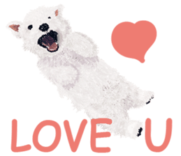 westie QQ-White Terrier part 1 sticker #13758540