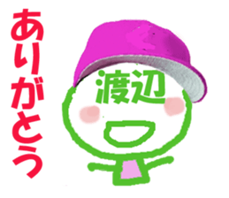 Sticker of Watanabe's face sticker #13758895
