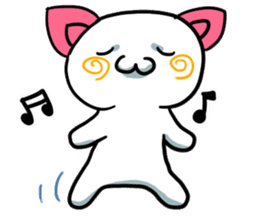 pink ear cat sticker #13759798