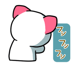 pink ear cat sticker #13759812