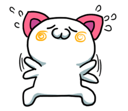pink ear cat sticker #13759818