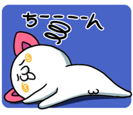 pink ear cat sticker #13759822