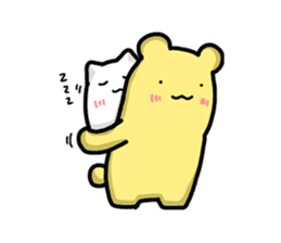 white creature and yellow creature sticker #13760442