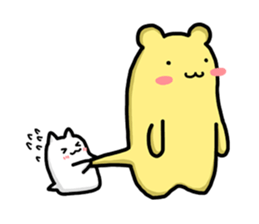 white creature and yellow creature sticker #13760452