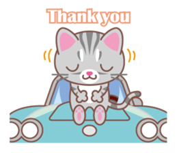 American Shorthair and sport car sticker #13760600