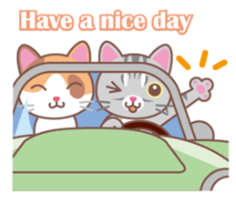 American Shorthair and sport car sticker #13760605