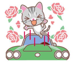 American Shorthair and sport car sticker #13760609