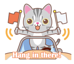 American Shorthair and sport car sticker #13760614