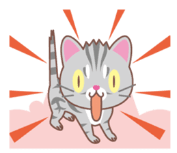 American Shorthair and sport car sticker #13760615