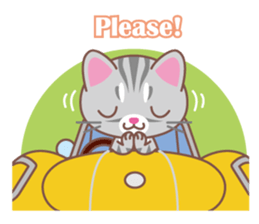 American Shorthair and sport car sticker #13760619