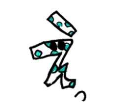 AIUEO character sticker sticker #13761377