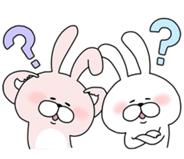Happy to kiss! Lover rabbits -4- sticker #13762831