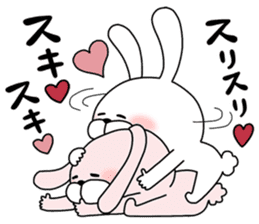 Happy to kiss! Lover rabbits -4- sticker #13762839