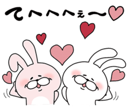 Happy to kiss! Lover rabbits -4- sticker #13762845