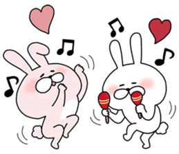 Happy to kiss! Lover rabbits -4- sticker #13762849