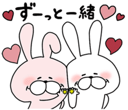 Happy to kiss! Lover rabbits -4- sticker #13762853