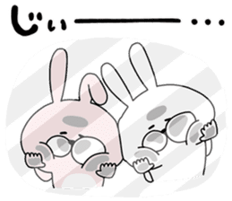 Happy to kiss! Lover rabbits -4- sticker #13762854