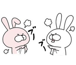 Happy to kiss! Lover rabbits -4- sticker #13762858