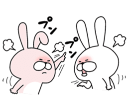 Happy to kiss! Lover rabbits -4- sticker #13762859