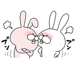 Happy to kiss! Lover rabbits -4- sticker #13762860