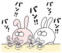 Happy to kiss! Lover rabbits -4- sticker #13762862