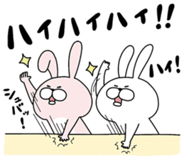 Happy to kiss! Lover rabbits -4- sticker #13762863