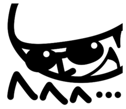 Large letters! Black-and-white! swimming sticker #13763048