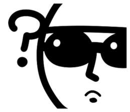 Large letters! Black-and-white! swimming sticker #13763052