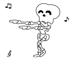 Boonma skeleton (step dance) - Animated sticker #13763454
