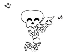 Boonma skeleton (step dance) - Animated sticker #13763455