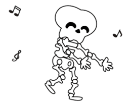 Boonma skeleton (step dance) - Animated sticker #13763457