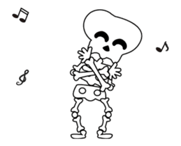 Boonma skeleton (step dance) - Animated sticker #13763458