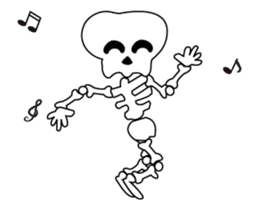 Boonma skeleton (step dance) - Animated sticker #13763459