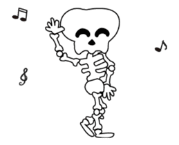 Boonma skeleton (step dance) - Animated sticker #13763460