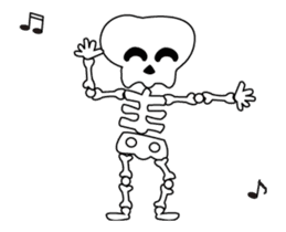 Boonma skeleton (step dance) - Animated sticker #13763461