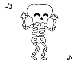 Boonma skeleton (step dance) - Animated sticker #13763462